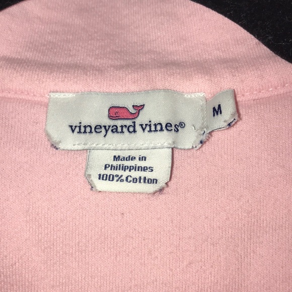Women's Blue and Pink Vineyard Vines half zip - Picture 3 of 5